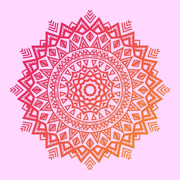 Vector étnico dorado elegante creativo adornos coloridos diseño de fondo mandala