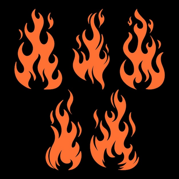 Vector de explosión de fuego naranja