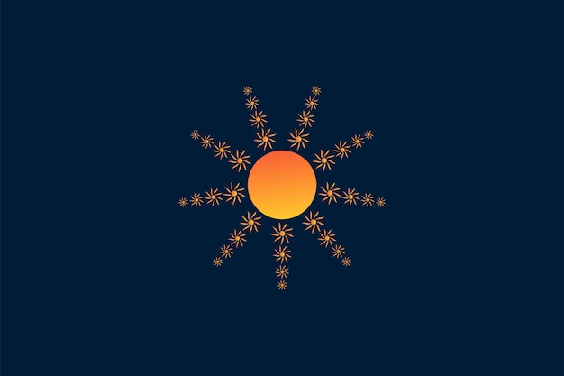 vector de explosión de sol