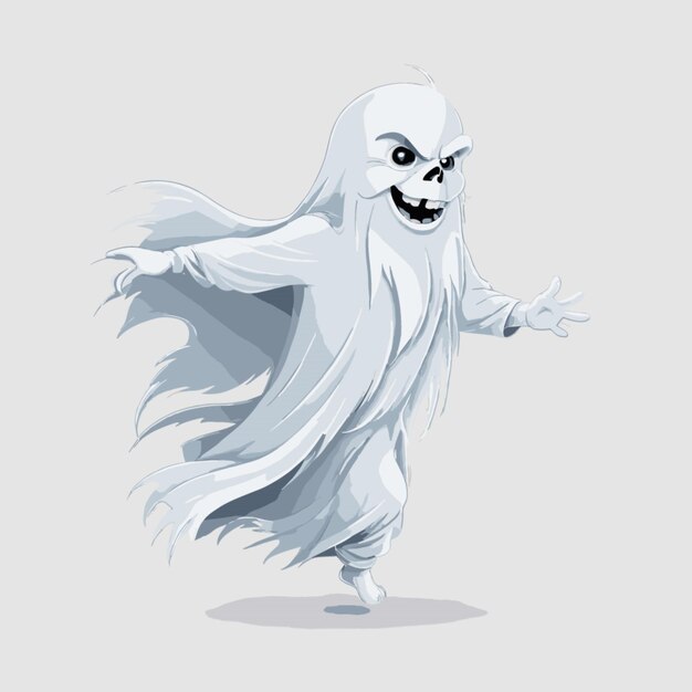 Vector fantasma sobre un fondo blanco