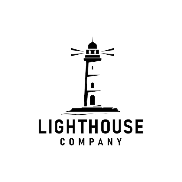 Vector de faro para logotipo marino