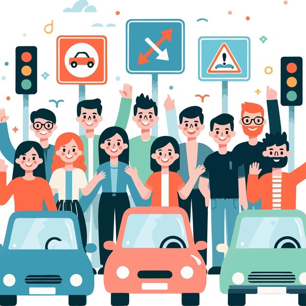 Vector de felicitaciones para el día del conductor