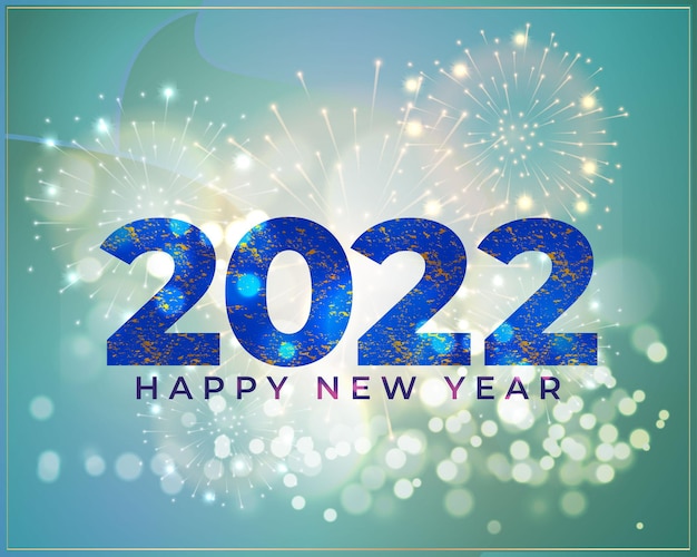 Vector feliz año nuevo 2022 saludo
