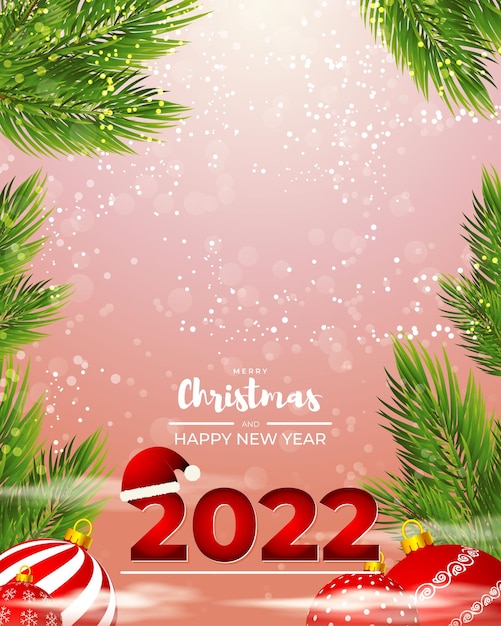 Vector feliz año nuevo 2022 saludo