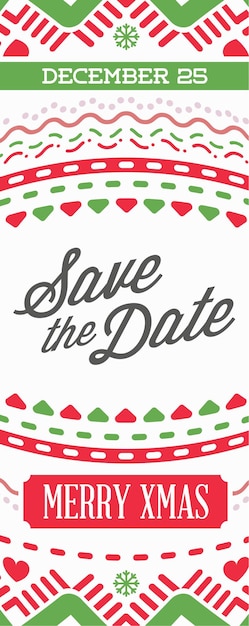 Vector Feliz año nuevo o feliz Navidad tema Ahorre la fecha Invitación a la fiesta