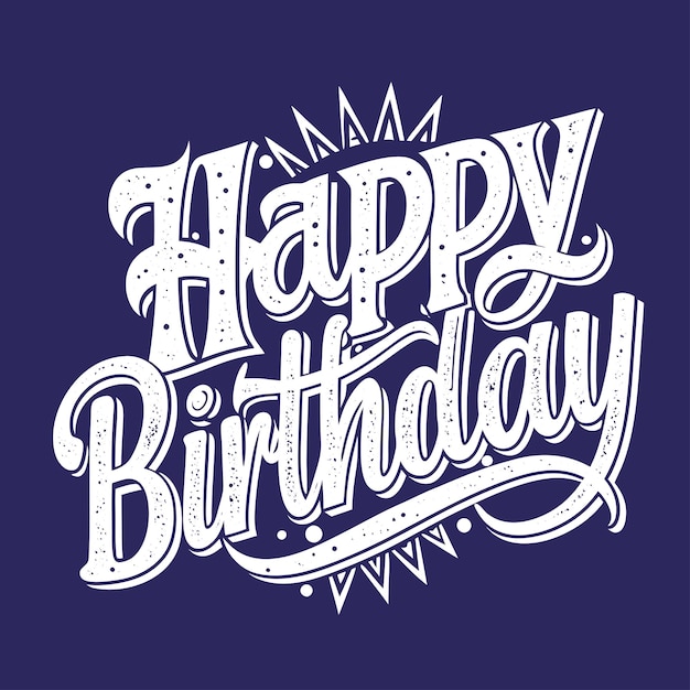 Vector feliz cumpleaños a ti tipografía letras