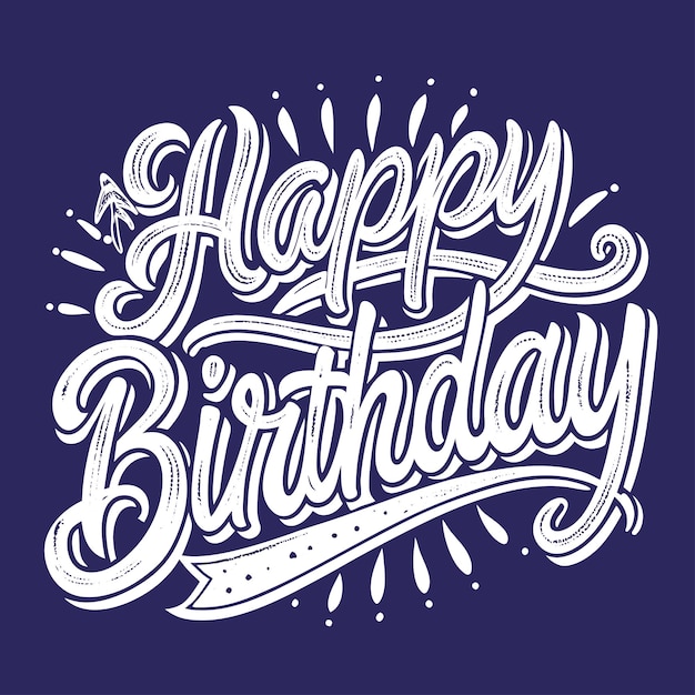 Vector feliz cumpleaños a ti tipografía letras