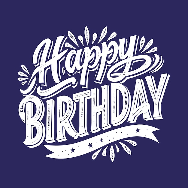 Vector feliz cumpleaños a ti tipografía letras