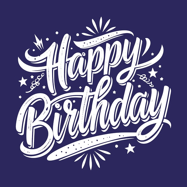 Vector feliz cumpleaños a usted tipografía letras