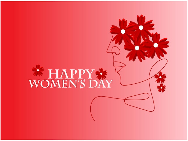vector feliz día de la mujer hermosa tarjeta
