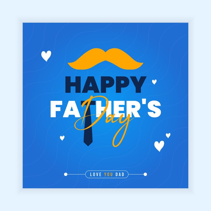 Vector Feliz día del padre saludos en las redes sociales plantilla de diseño de publicaciones