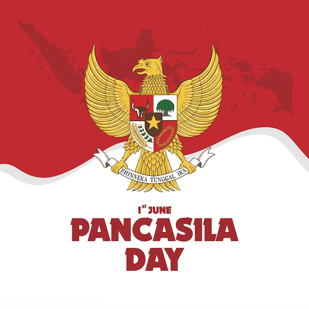 Vector feliz día de Pancasila