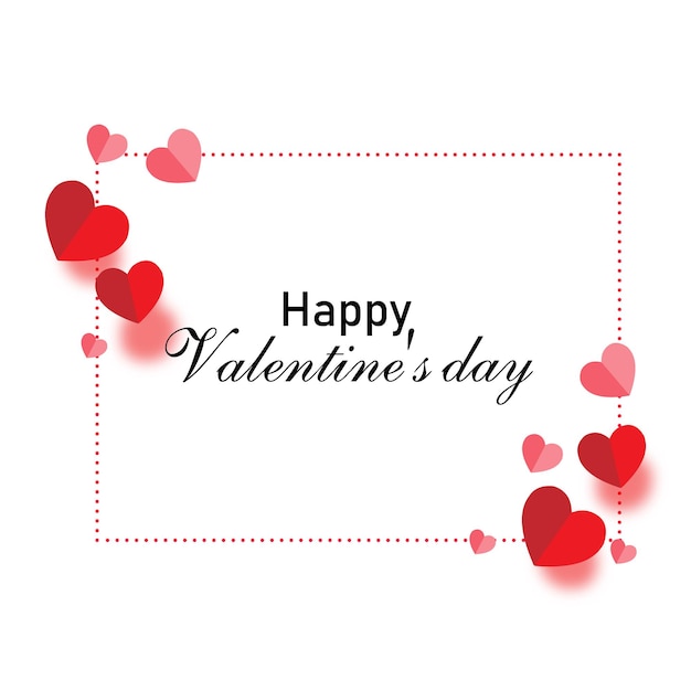 Vector feliz día de San Valentín deseos de felicitación tarjeta de corazones de papel decorativo