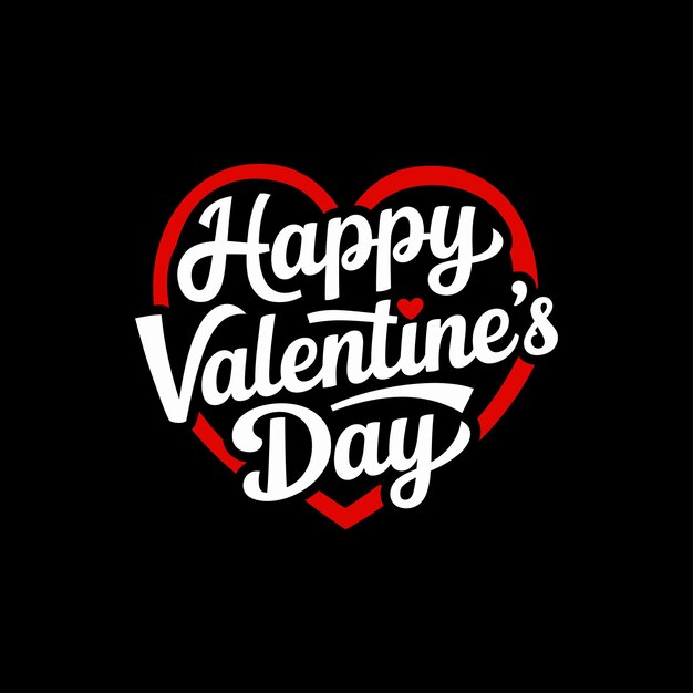Vector feliz día de San Valentín letras