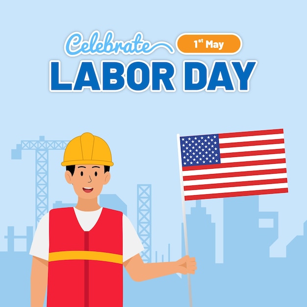 Vector del Feliz Día del Trabajo