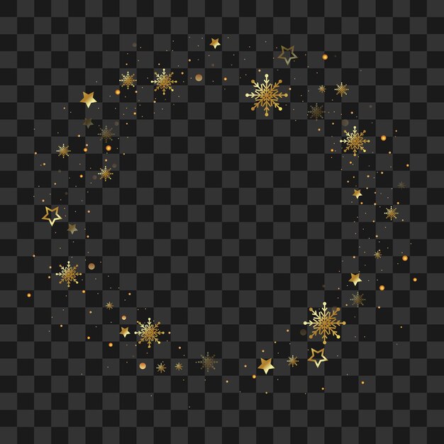 Vector feliz fondo de Navidad con estrellas copos de nieve marco