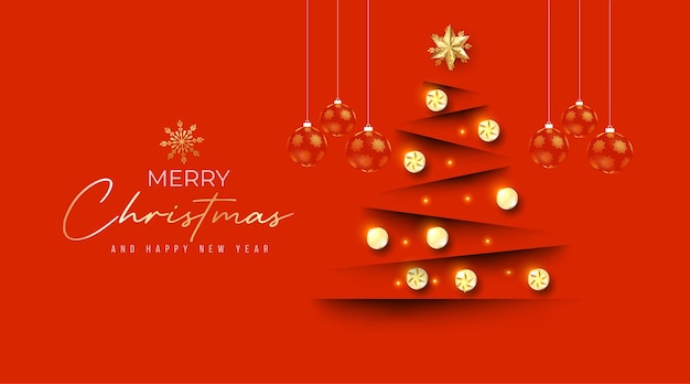 Vector feliz Navidad amp feliz año nuevo póster de promoción