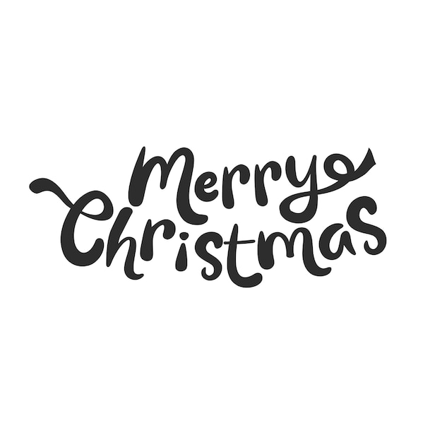 Vector feliz navidad texto escrito a mano