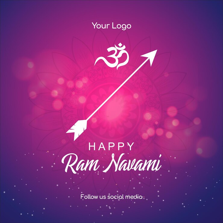 Vector vector feliz ram navami tipografía de fondo ilustración vectorial
