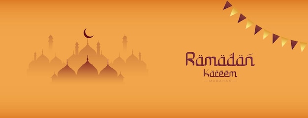 Vector vector feliz ramadán kareem diseño de banner del festival islámico ilustración vectorial