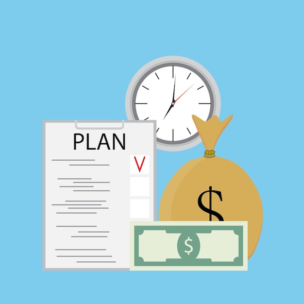 Vector de finanzas del plan