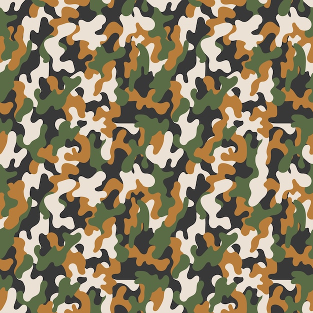 Vector sin fisuras patrón de camuflaje militar. fondo abstracto de vector transparente