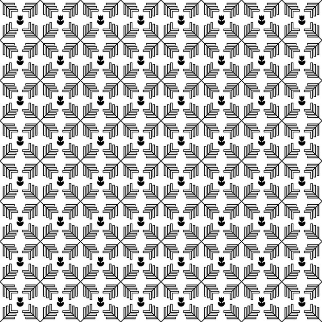 Vector sin fisuras patrón de tulipán EPS. Patrón de tulipán negro con textura moderna y elegante