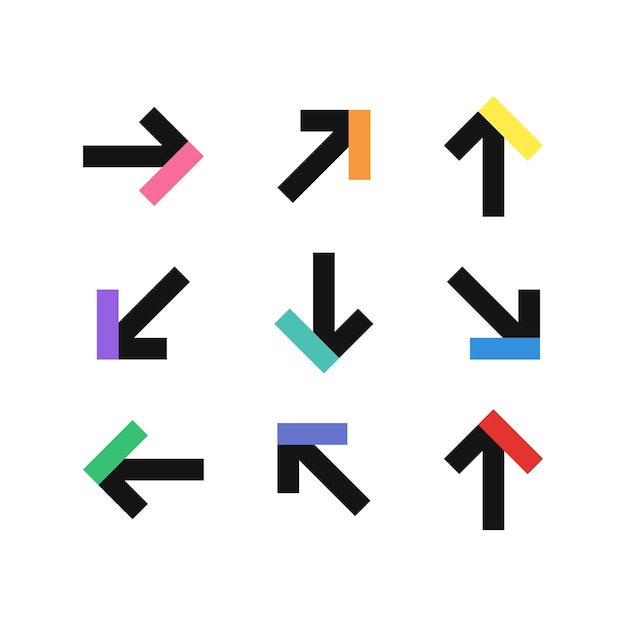 Vector de flecha de colores