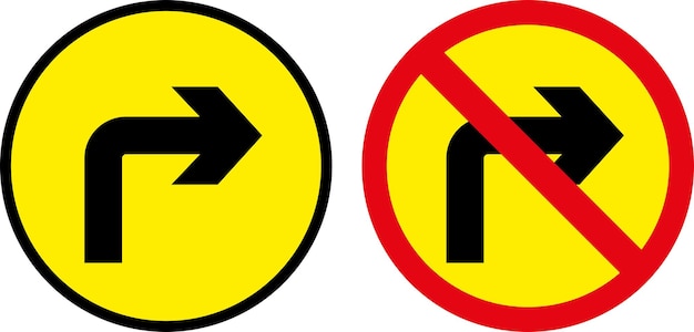 Vector de flecha derecha de señal de seguridad
