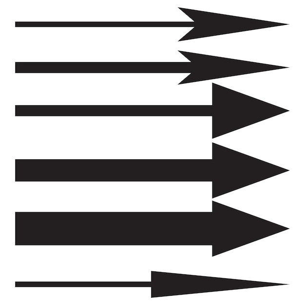Vector de flecha o icono de signo para el trabajo de impresión web 10