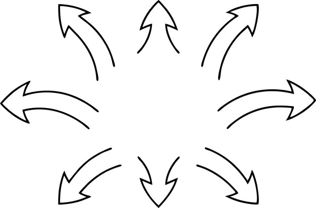 Vector de las flechas del icono del ciclón