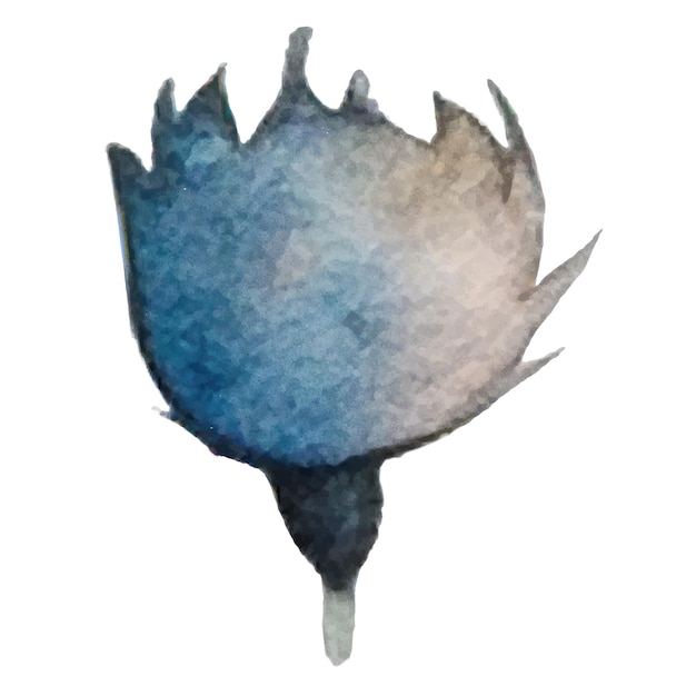 Vector Flor pintada de acuarela Elementos de diseño de flores dibujados a mano aislados sobre fondo blanco