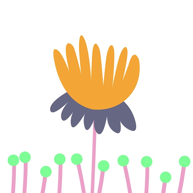 Vector de flor simple