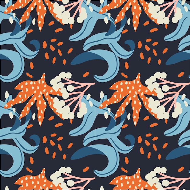Vector floral abstracto de patrones sin fisuras Fondo para papel cubierta tela textil Tropical leav