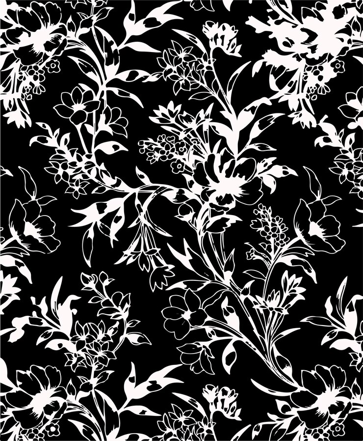 Vector floral botánico patrón sin costuras con rosas hierbas y hojas fondo conjunto grande con flores