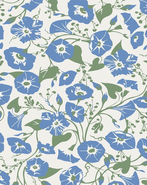 Vector floral botánico patrón sin costuras con rosas hierbas y hojas fondo conjunto grande con flores