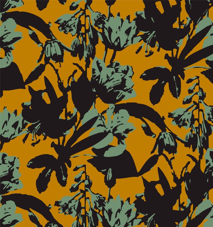 Vector floral botánico patrón sin costuras con rosas hierbas y hojas fondo conjunto grande con flores