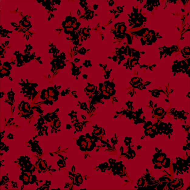 Vector floral botánico patrón sin costuras con rosas hierbas y hojas fondo conjunto grande con flores