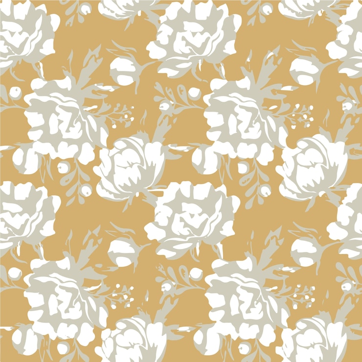 Vector floral botánico patrón sin costuras con rosas hierbas y hojas fondo conjunto grande con flores
