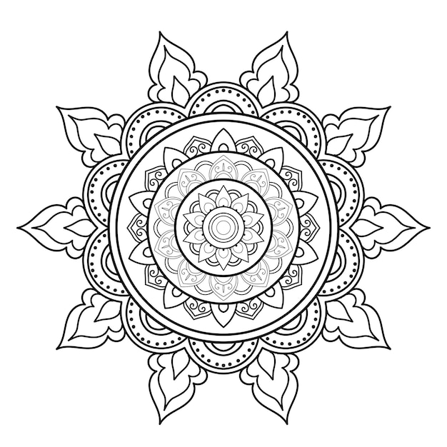 vector floral mandala bg arte