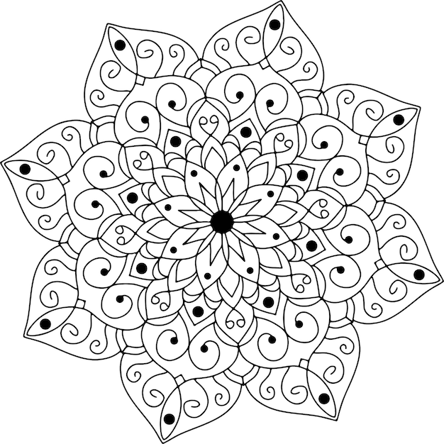 Vector floral mandala