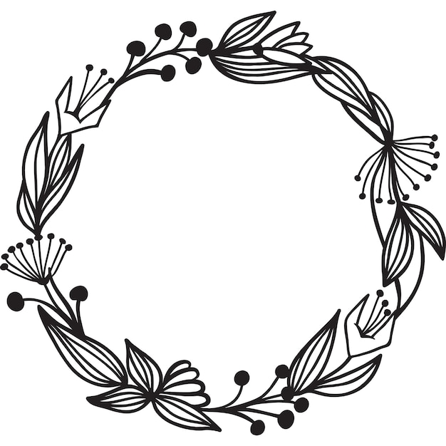 Vector floral redondo