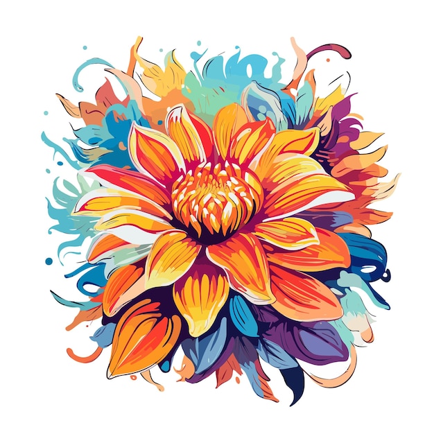 vector de flores de colores