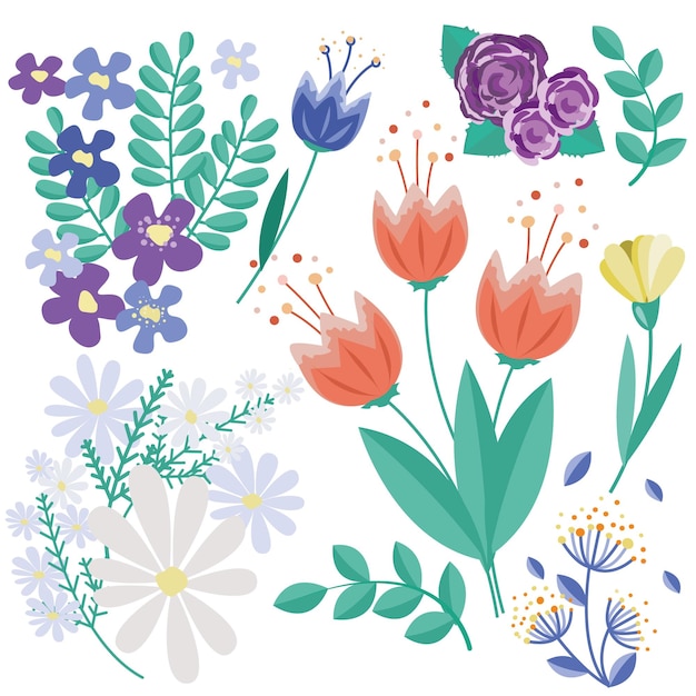 Vector de las flores de primavera