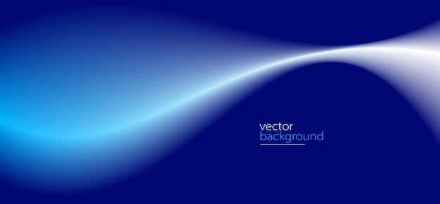 Vector de flujo de forma curva fondo abstracto en gradiente azul oscuro concepto dinámico y de velocidad tecnología futurista o arte del movimiento