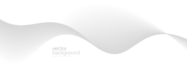 Vector de flujo de forma curva fondo abstracto en gris claro gradiente dinámico y concepto de velocidad tecnología futurista o arte del movimiento