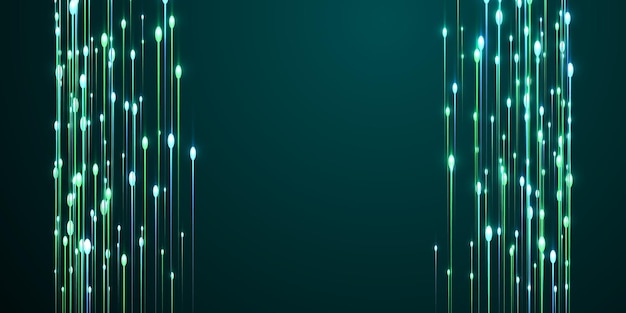 Vector de flujos de datos de rayos de línea vertical digital