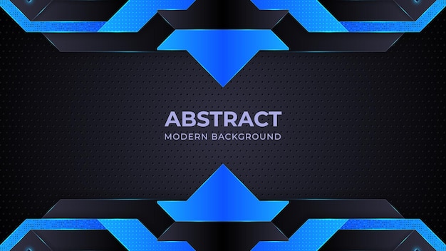 Vector de fondo abstracto azul oscuro, geometría, brillo y elemento de capa para el diseño de la presentación