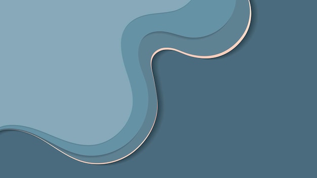 Vector de fondo abstracto curva azul