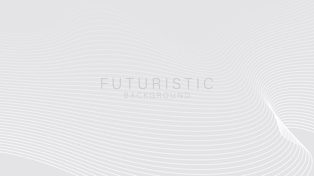 Vector fondo abstracto futurista blanco con líneas patrón de textura